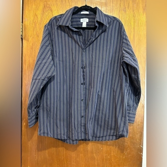 CONCEPTS by Claiborne Button Up Shirt Men's Size X-Large Long Sleeve Striped - Picture 1 of 7